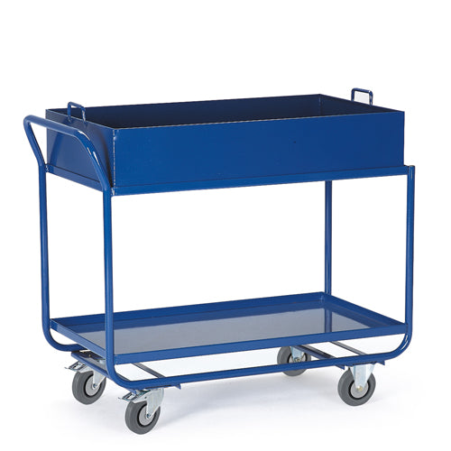 ROLLCART 06-7156 Tischwagen mit Blechwannen, 300 kg Tragkraft