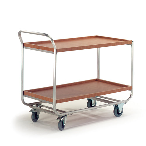 ROLLCART 06-7236 Alu-Tischwagen, Holzrand