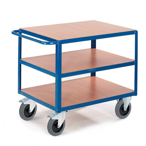 ROLLCART Tischwagen drei Ladeflächen, 600 kg Tragkraft