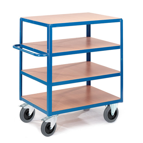 ROLLCART Tischwagen vier Ladeflächen, 600 kg Tragkraft