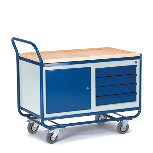 ROLLCART 07-4356 Montagewagen mit Stahl- und Schubladenschrank