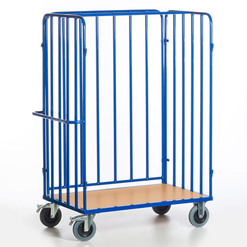 ROLLCART Paketwagen, eine Längswand, 600 kg Tragkraft