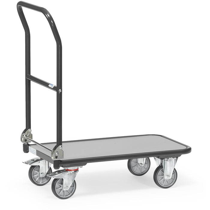 Fetra Klappwagen "GREY EDITION" 250 kg, Schiebebügel auf Plattform klappbar
