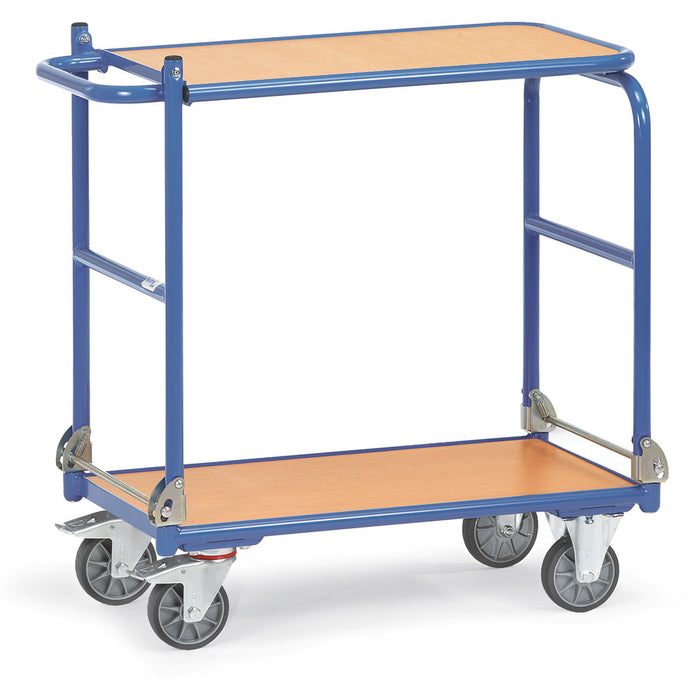 Fetra Transportwagen mit zwei Holzplattformen, klappbar, 200 kg