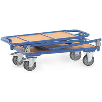 Fetra Transportwagen mit zwei Holzplattformen, klappbar, 200 kg