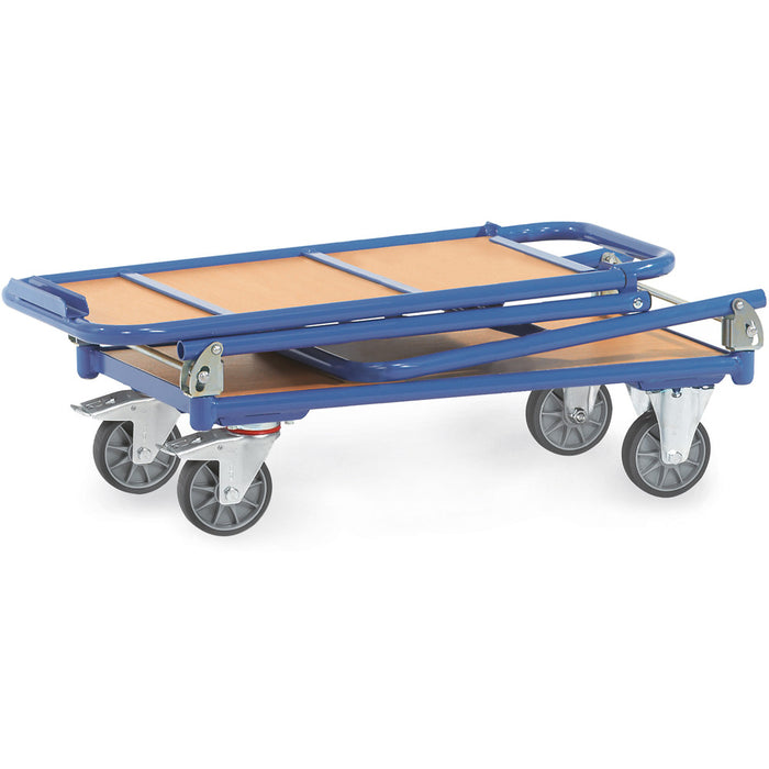 Fetra Transportwagen mit zwei Holzplattformen, klappbar, 200 kg