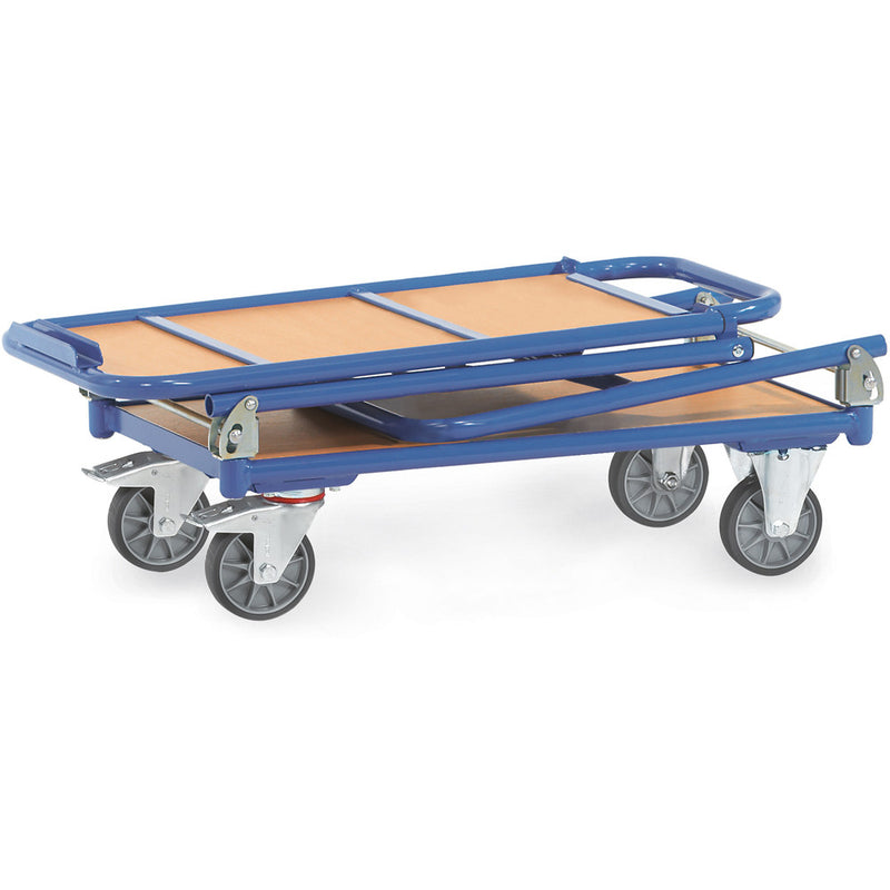 Fetra Transportwagen mit zwei Holzplattformen, klappbar, 200 kg