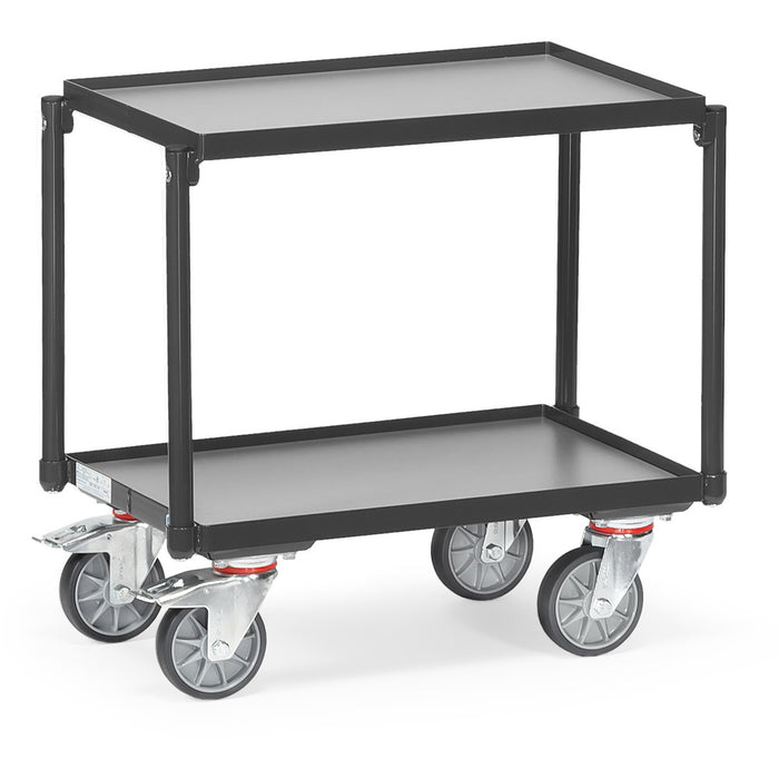 Fetra 13540/7016 Etagen-Roller "GREY EDITION" 250 kg, mit zwei Böden aus Holz, mit Rand 15 mm