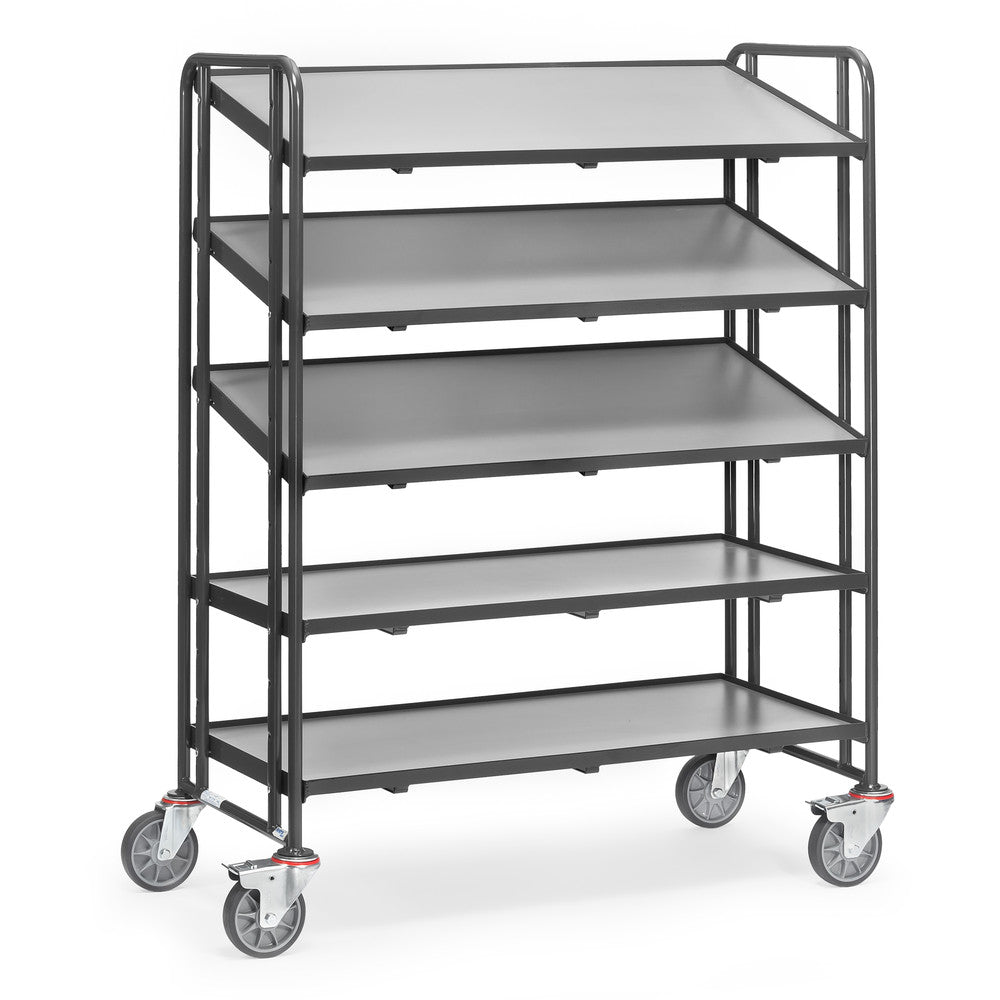 Fetra 1384/7016 Eurokastenwagen "GREY EDITION", 300 kg, fünf Etagenrahmen aus Holz, 13 mm Rand