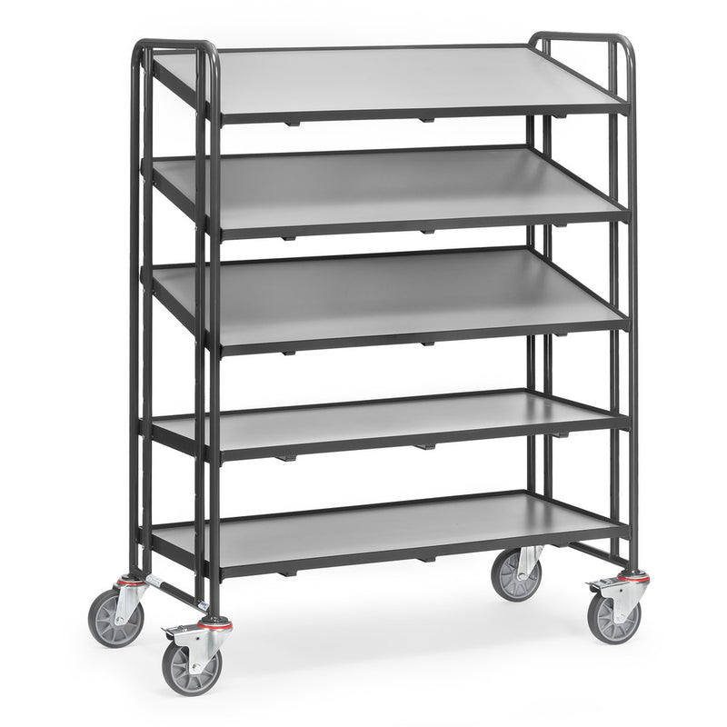 Fetra 1384/7016 Eurokastenwagen "GREY EDITION", 300 kg, fünf Etagenrahmen aus Holz, 13 mm Rand