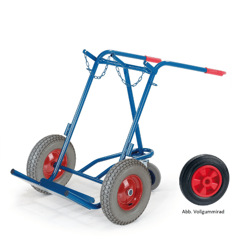ROLLCART Stahlflaschenkarre mit Stützrad