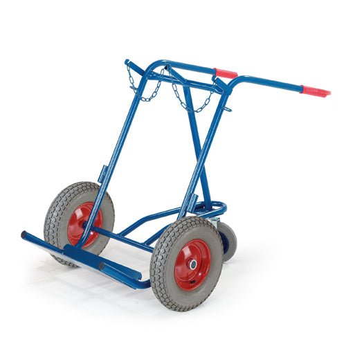 ROLLCART Stahlflaschenkarre mit Stützrad