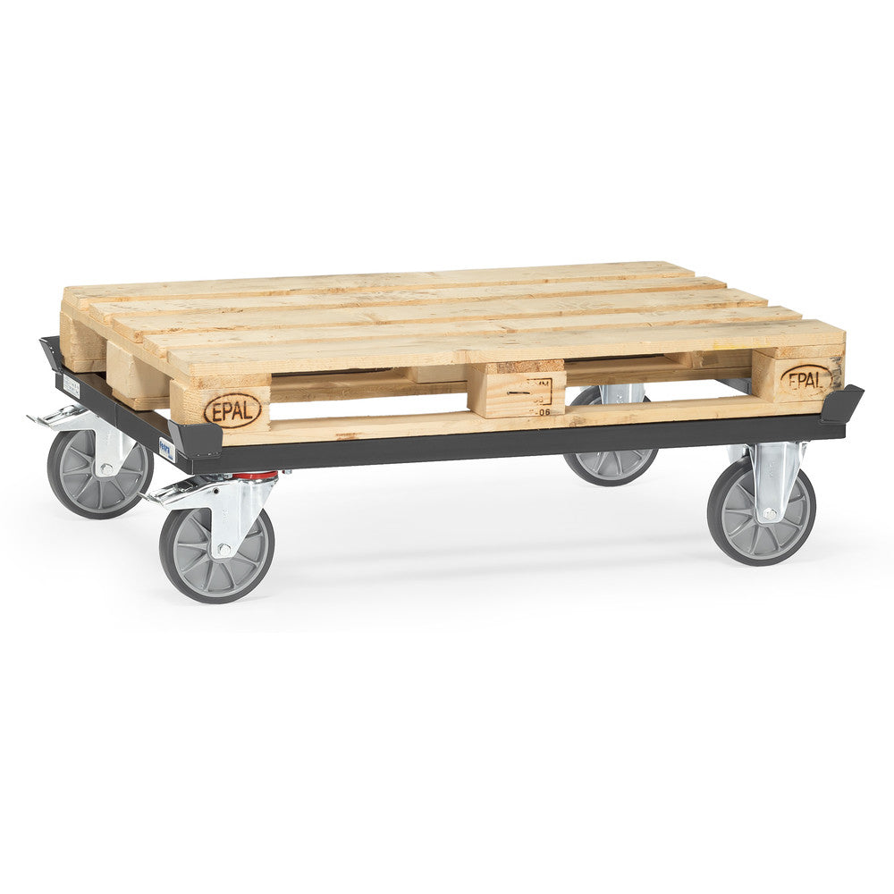Fetra 22801/7016 Paletten-Fahrgestell "GREY EDITION" 750 kg, für Flachpaletten und Gitterboxen, TPE