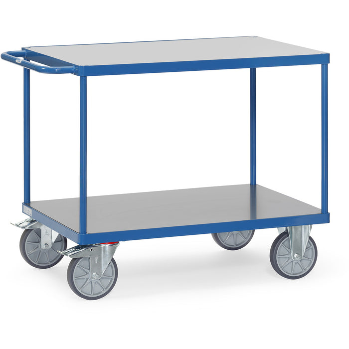 Fetra Schwerer Tischwagen mit zwei Böden mit Hart-PVC-Plattform