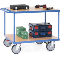 Fetra Schwerer Tischwagen, rechteckige Ladeflächen, bis 600 kg