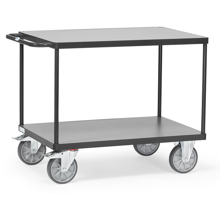 Fetra Schwere Tischwagen "GREY EDITION" bis 600 kg, mit zwei Böden aus Holz