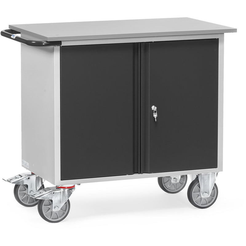 Fetra 2456/7016 Stahlblech-Werkstattwagen "GREY EDITION" 400 kg, mit zweitürigem Schrank