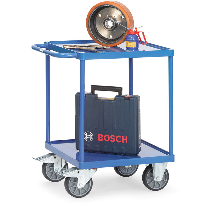 Fetra 2496W Schwerer Tischwagen mit Stahlblech-Wannen 500 kg