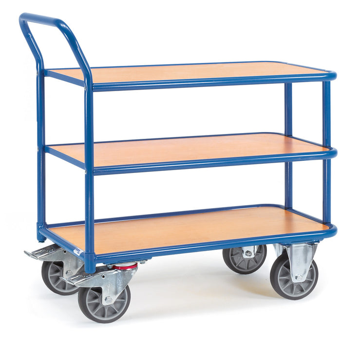 Fetra Tischwagen mit drei Holzplattformen 400 kg