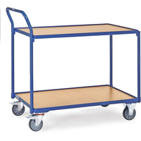 Fetra Leichter Tischwagen mit zwei Holz-Plattformen, 300 kg