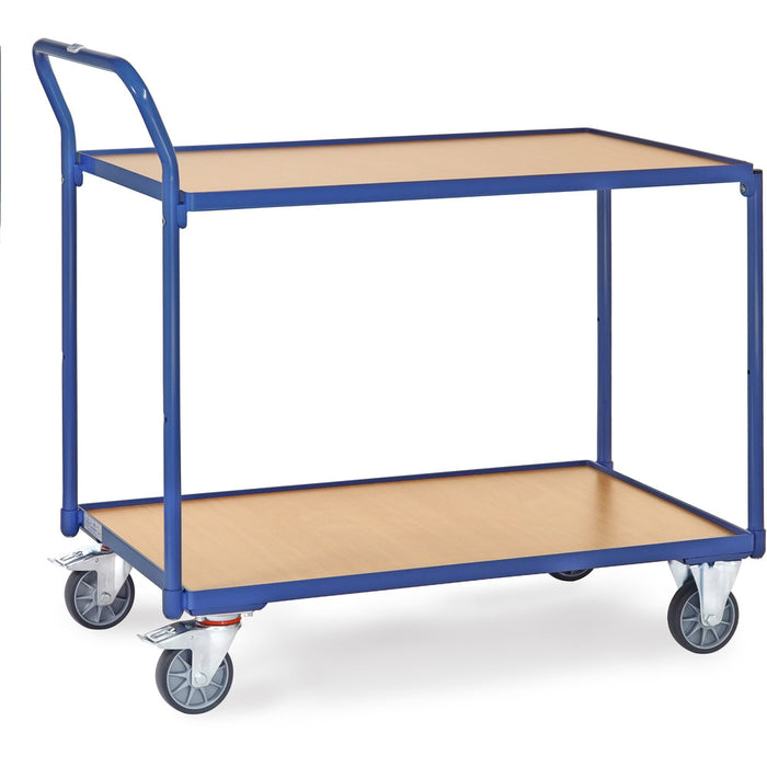 Fetra Leichter Tischwagen mit zwei Holz-Plattformen, 300 kg