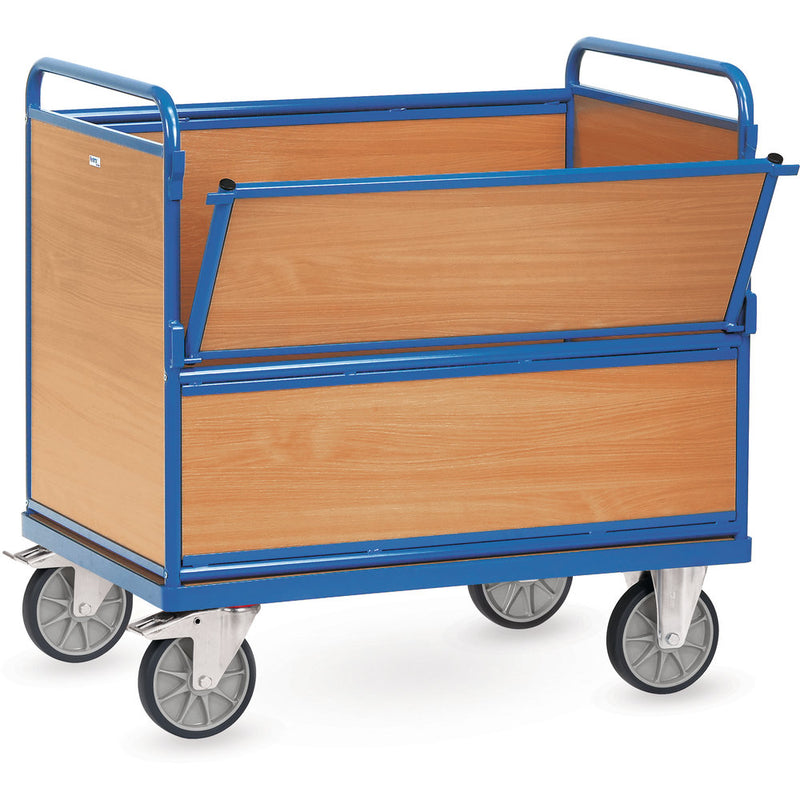 Fetra Holzkastenwagen mit Wänden und Boden aus Holz, 600 kg