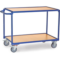 Fetra Leichter Tischwagen mit zwei Holz-Plattformen, 300 kg