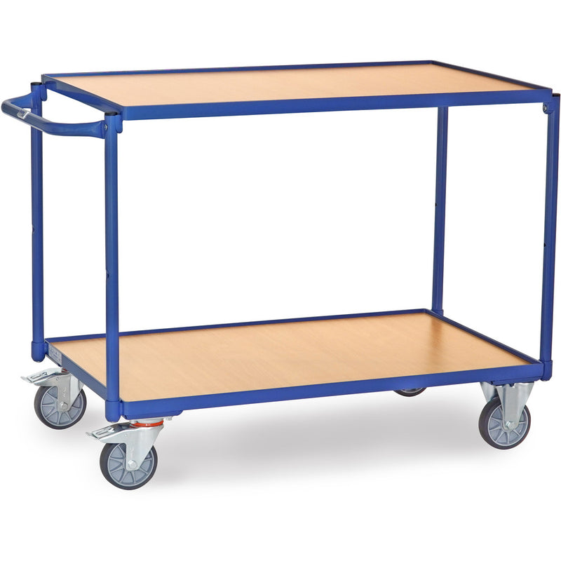Fetra Leichter Tischwagen mit zwei Holz-Plattformen, 300 kg