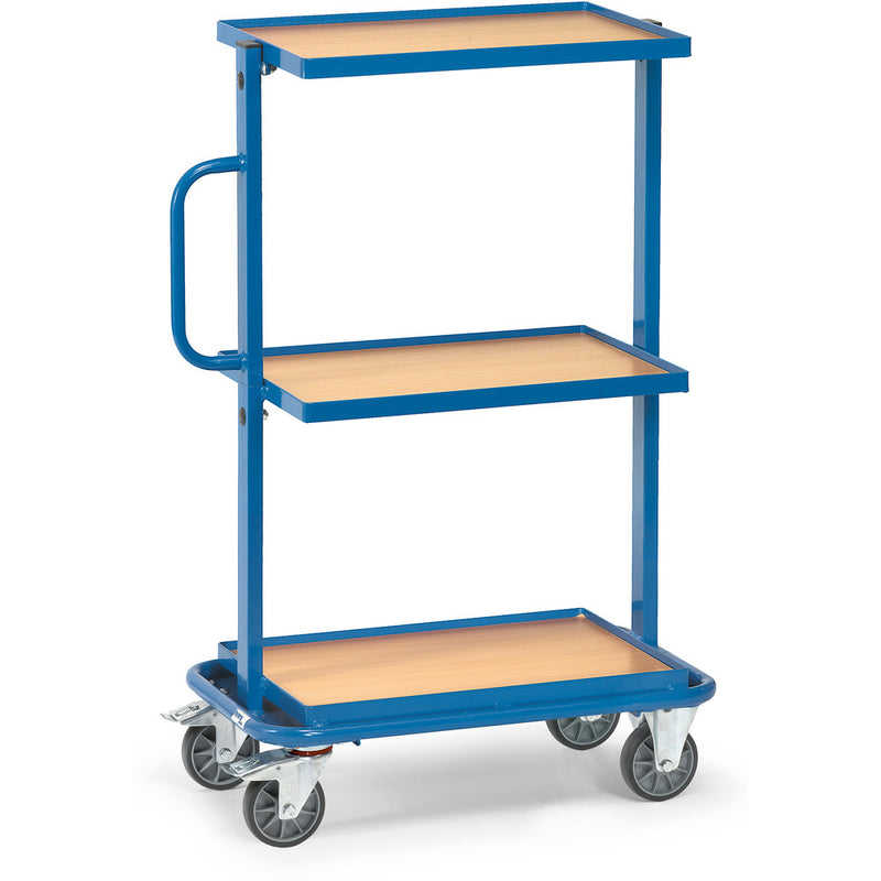 Fetra 32901 Beistellwagen mit drei Böden aus Holz, 200 kg