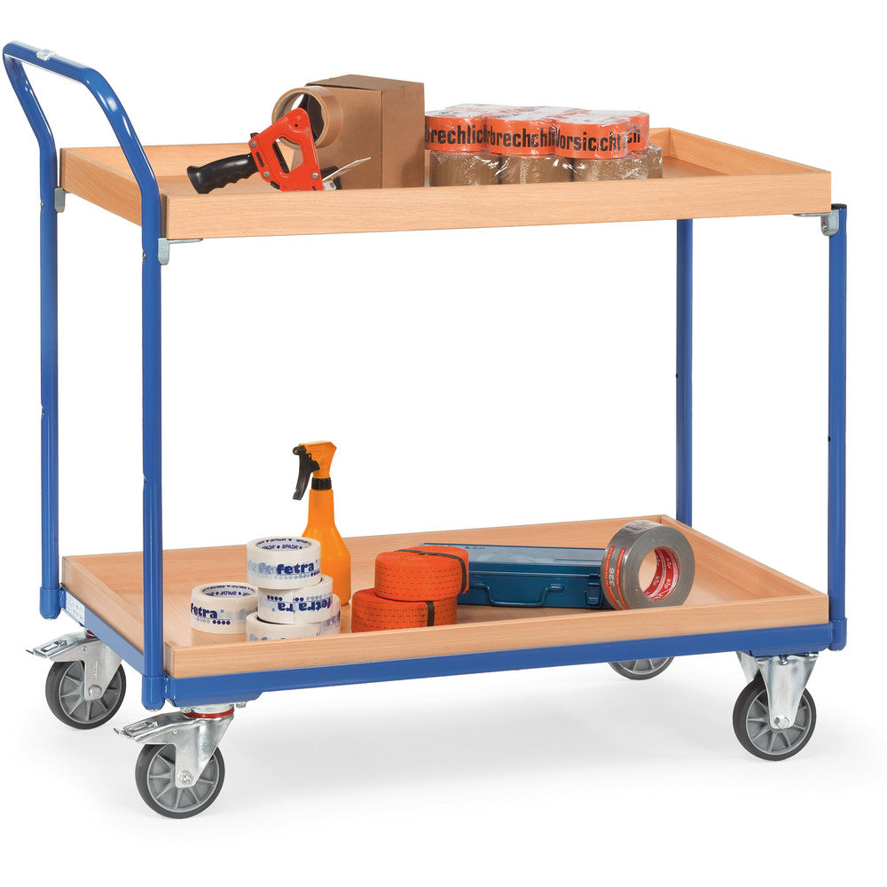 Fetra Leichter Tischwagen mit Holzkästen, 300 kg