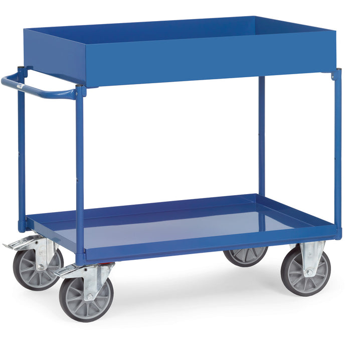 Fetra Tischwagen mit hoher und niedriger Stahlblechwanne 400 kg