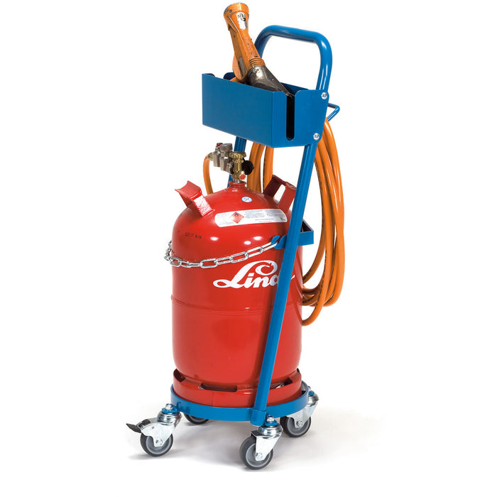 Fetra 51161 Stahlflaschen-Roller mit Haken, 80 kg, für eine Propangasflasche