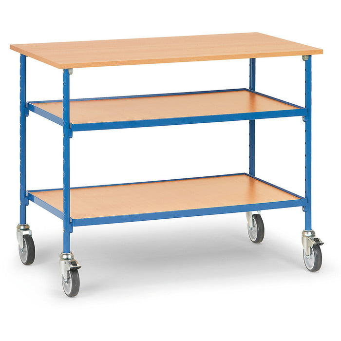 Fetra 5862 Rolltisch mit drei Böden aus Holz, 150 kg