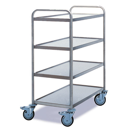 ROLLCART Schwerer Tischwagen, vier Etagen, 200 kg Tragkraft