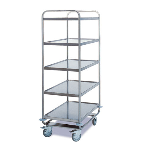 ROLLCART Schwerer Tischwagen, fünf Etagen, 200 kg Tragkraft