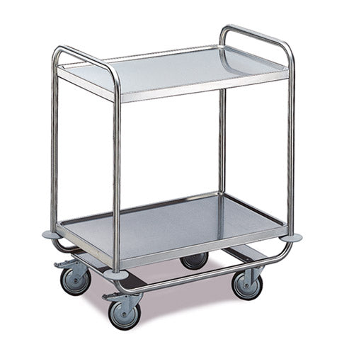 ROLLCART Schwerer Tischwagen, zwei Etagen, 120 kg Tragkraft