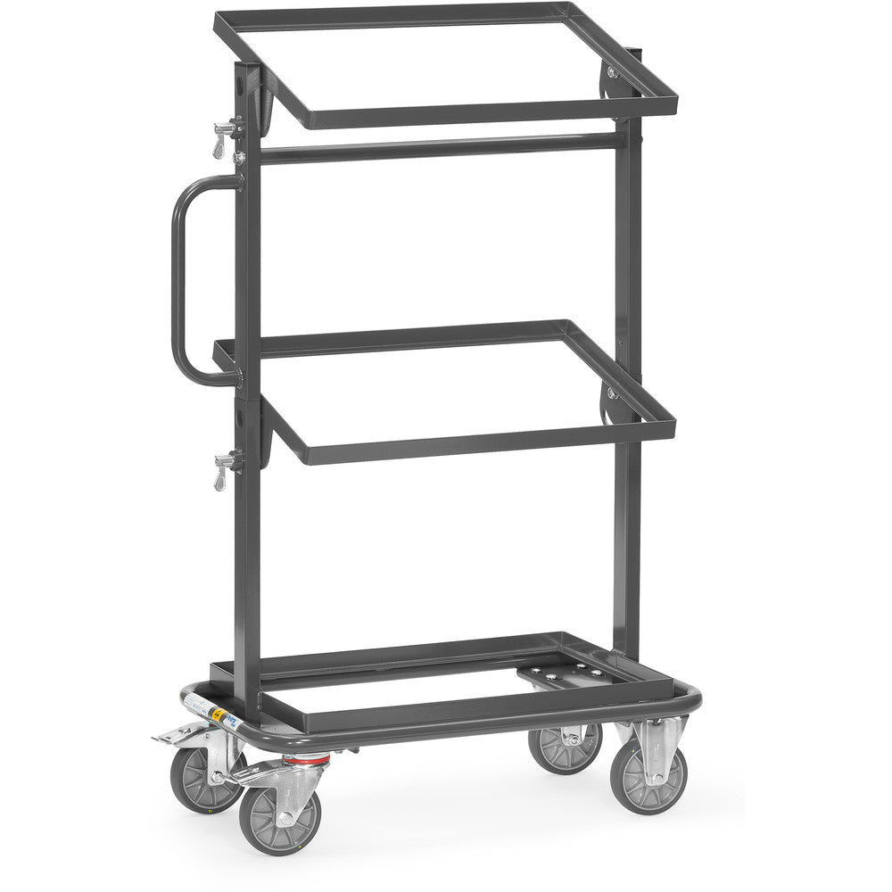 Fetra 92910 ESD-Beistellwagen mit offenem Rahmen, Ladeflächen neigbar, 200 kg