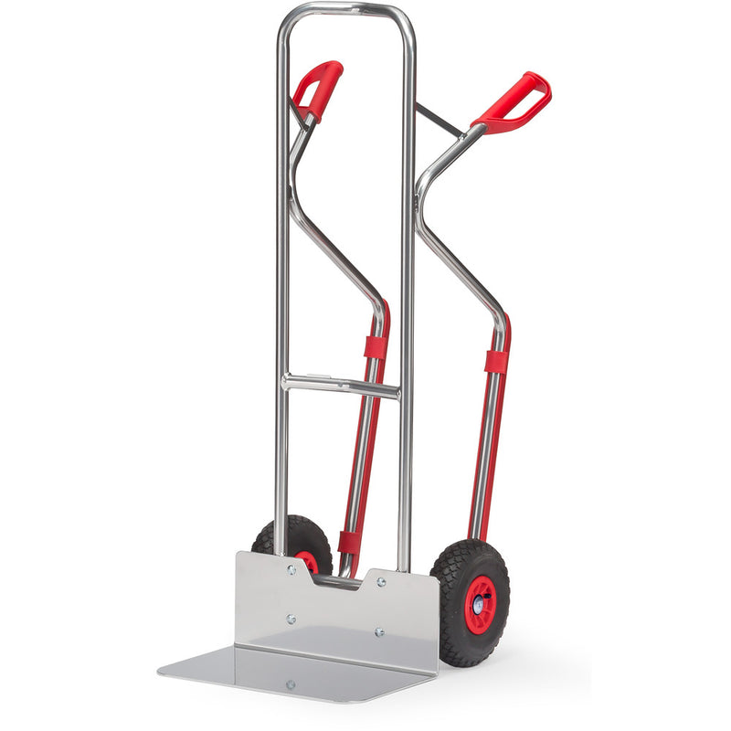 Fetra Alukarren 200 kg, Höhe 1300 mm, breite Schaufel, Gleitkufen