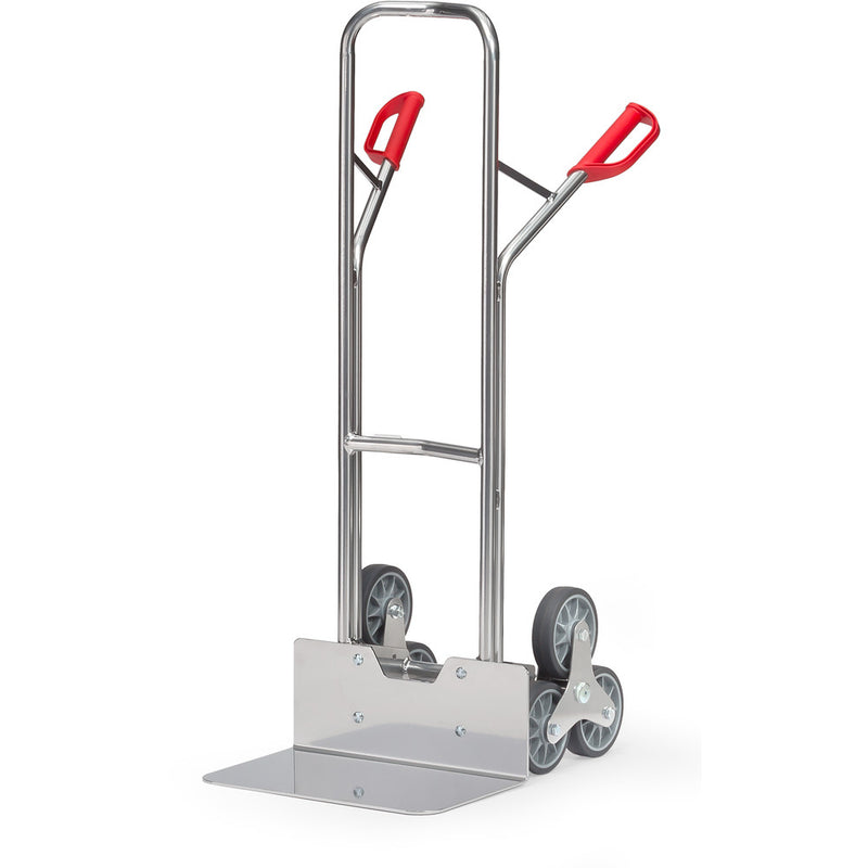 Fetra AK1326 Treppenkarren Alu 200 kg, dreiarmige Rad-Sterne, TPE, breite Schaufel