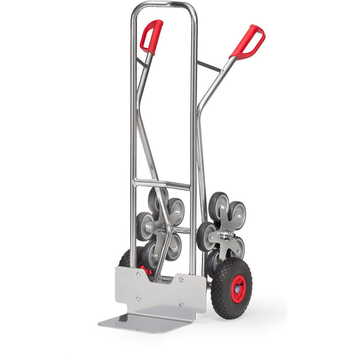 Fetra AK1327 Treppenkarren Alu 200 kg, fünfarmige Rad-Sterne, Luftreifen