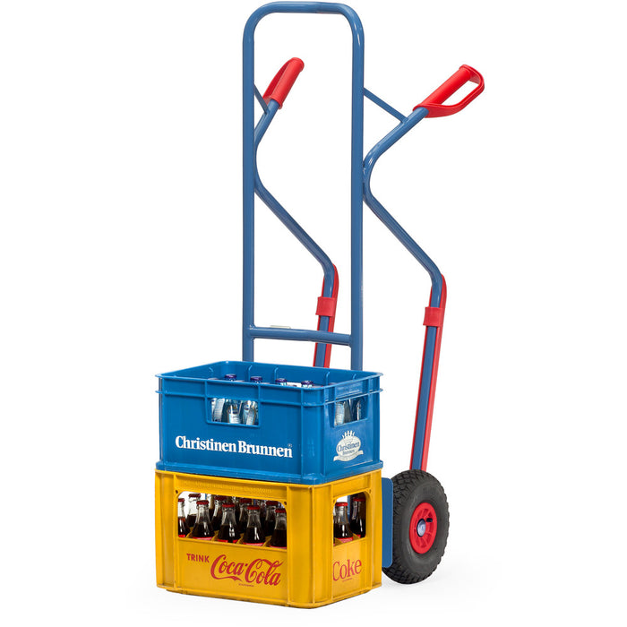Fetra Sackkarre 300 kg, Höhe 1300 mm, mit Kunststoff-Gleitkufen