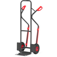 Fetra B1330L/7016 Sackkarre "GREY EDITION" 300 kg, Kunststoff-Gleitkufen, Luftbereifung