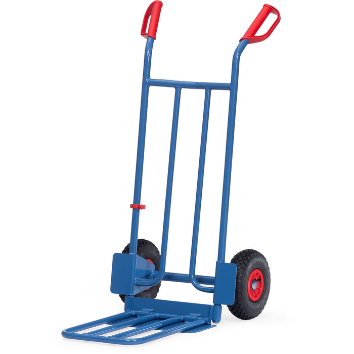 Fetra Paketkarren 250 kg, Höhe 1150 mm, mit Stahlblech- und Klappschaufel