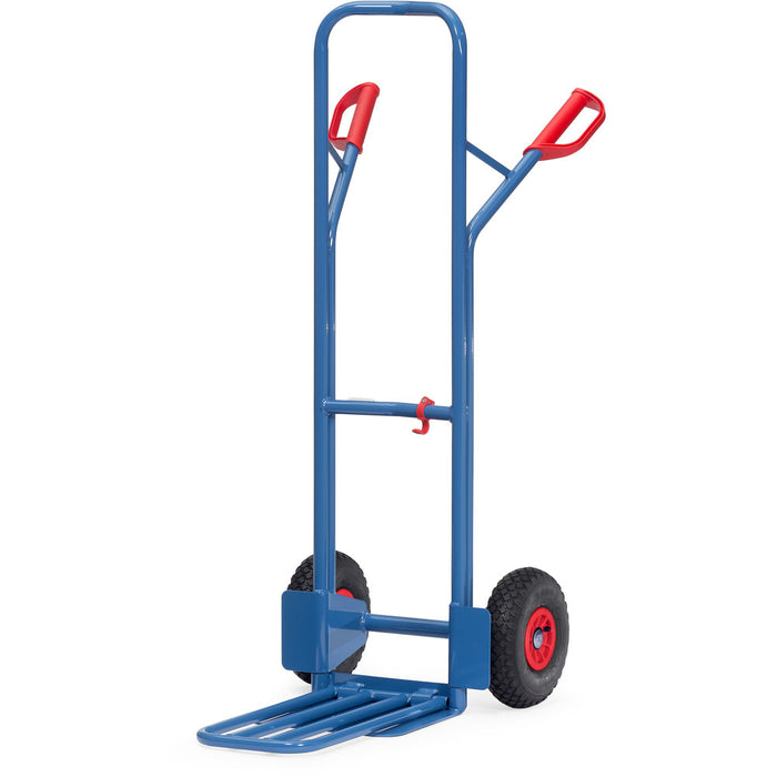 Fetra Paketkarren 300 kg, Höhe 1300 mm, mit Stahlblech- und Klappschaufel