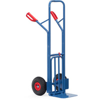 Fetra Paketkarren 300 kg, Höhe 1300 mm, mit Stahlblech- und Klappschaufel