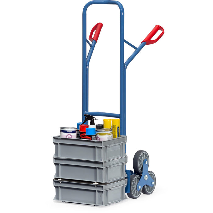 Fetra TK1325 Treppenkarren Stahl 200 kg, mit zwei dreiarmigen Rad-Sternen