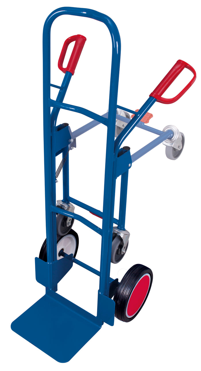 VARIOfit Sackkarre mit zwei Stützrädern, 250 kg Vollgummi-Bereifung