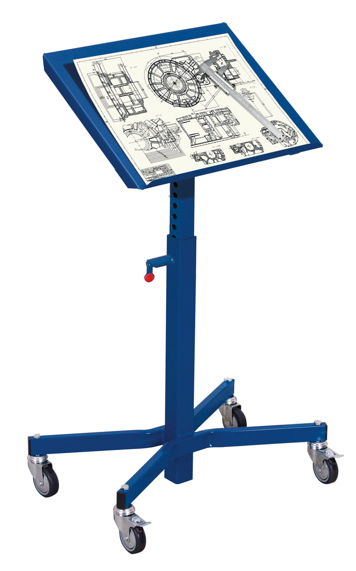 VARIOfit sw-405.002 Materialständer mit einseitigem Rand, einseitig neigbar, höhenverstellbar
