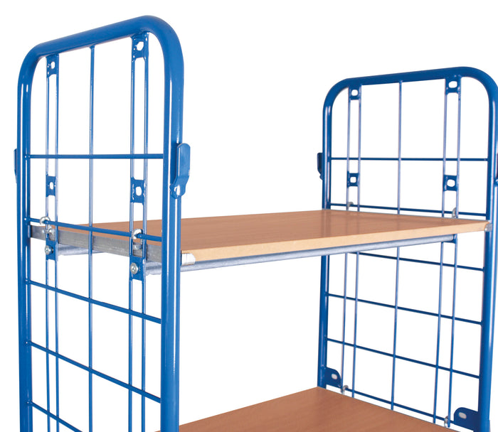 VARIOfit Hoher Etagenwagen mit vier Etagen, Baukasten-System, EasySTOP