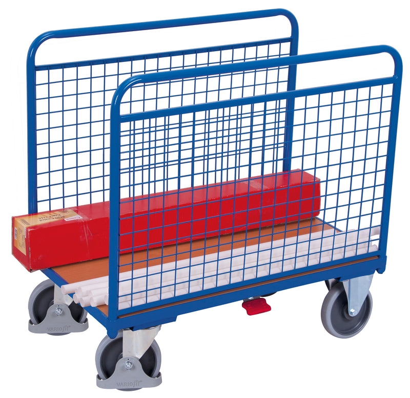 VARIOfit Seitenbügelwagen mit Drahtwänden, Baukasten-System, EasySTOP